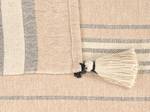 Couverture YARSELI Beige - Noir - Blanc - Fibres naturelles - 130 x 1 x 170 cm