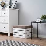 Coffre-Siège en Bois WHITE  lot de 3 Beige