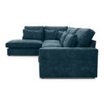 Ecksofa Sofa Eckcouch Satia Mini Blau - Ecke davorstehend links