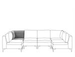 Sofaelement EVJA Grau - Breite: 85 cm