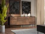 Sideboard Cortina Schwarz - Walnuss