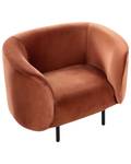 Fauteuil LOEN Noir - Orange - Textile