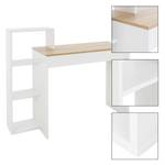 Schreibtisch mit Regal 110x72x40 cm Weiß - Massivholz