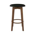 Tabouret de bar Vahina (Lot de 2) Noir - Bois massif - 38 x 66 x 38 cm