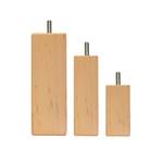 Jeu de 4 pieds de lit Bois 5 x 10 x 10 cm