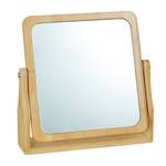 Kosmetikspiegel Bambus Braun - Silber - Bambus - Glas - 27 x 27 x 7 cm