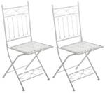 Chaises de jardin Asina Lot de 2 Blanc