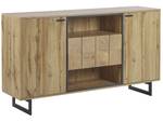 Sideboard BOISO Schwarz - Braun - Holzwerkstoff - 158 x 89 x 40 cm