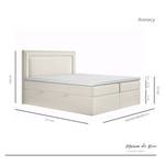 Boxspringbett Annecy Premium Grau - Hellgrau - Breite: 200 cm