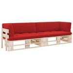 Palettensofa 3016503-5 (2-teilig) Braun - Rot