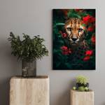 Leinwandbild Cheetah Flowers 80 x 120 cm