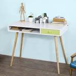 Bureau FWT24-W Blanc - En partie en bois massif - 90 x 73 x 46 cm