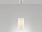 LED Pendelleuchte Esstischlampe Beige Beige - Silber - Metall - Textil - 16 x 150 x 16 cm