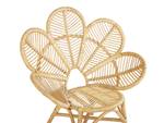 Bistro Set FLORENTINE 3-tlg Beige - Blau - Weiß - Rattan - 95 x 107 x 84 cm