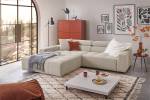 Ecksofa RENO Beige - Armlehne davorstehend links - Ecke davorstehend links