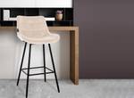 Tabouret de bar Weston Crème - Fourrure synthétique