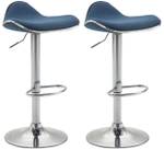 Tabouret de bar Shanghai Lot de 2 Bleu