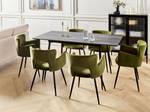 Table de salle à manger GELANDA Noir - Gris - Bois manufacturé - 80 x 78 x 120 cm