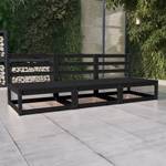 Gartensofa (3-teilig) 3009875-1 Schwarz