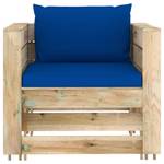 Garten-Lounge-Set Blau - Metall - Holzart/Dekor - 70 x 66 x 60 cm