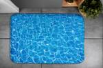 Badteppich Wasserwellen Blau - Textil - 90 x 60 x 90 cm