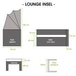 Polyrattan Lounge-Insel Braun - Polyrattan - 158 x 70 x 230 cm