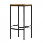 Tabouret de bar H70cm pin recyclé métal Marron - En partie en bois massif - 33 x 70 x 33 cm