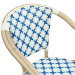 Terrassenstuhl Madeleine Blau - Rattan - 57 x 82 x 60 cm