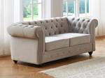 Sofa CHESTERFIELD Hellgrau - Tiefe: 168 cm