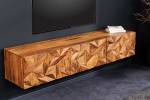 Lowboard ALPINE Braun - Gold - Massivholz - Holzart/Dekor - 160 x 30 x 35 cm