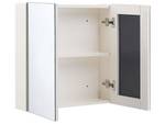 Armoire de toilette avec miroir NAVARRA Argenté - Blanc - 60 x 60 cm