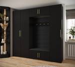 Garderobe Inova 3 Z8 Schwarz - Gold - Gold