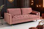 3er Sofa COZY VELVET Hellrosa