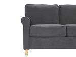 3-Sitzer Sofa RONNEBY Dunkelgrau - Grau - Eiche Hell