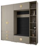 Garderobe Inova 4 Z10 Schwarz - Gold - Grau - Gold