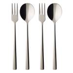 Spaghetti Besteck-Set Daily Line 4-tlg. Silber - Metall - 9 x 3 x 27 cm