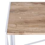 Bureau pliable blanc et bois Beige - En partie en bois massif - 50 x 75 x 100 cm