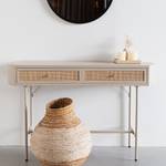 Table console Amaya Beige - En partie en bois massif - 120 x 76 x 40 cm