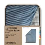 Bettbezug Woven Fade Satin Grau - 155 x 220 cm