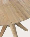 Amelia - Table repas ronde Marron - Bois massif - 110 x 76 x 110 cm