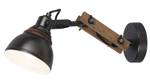 Wandlampe GAMALIEL Grau - Holzwerkstoff - 12 x 29 x 24 cm