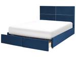 Doppelbett VERNOYES Blau - Gold - Marineblau - Breite: 188 cm