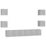 TV-Schrank 7er Set D128 Grau - Holzwerkstoff - 30 x 30 x 60 cm