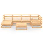 Garten-Lounge-Set (7-teilig) 3009810-1 Braun - Massivholz - Holzart/Dekor - 70 x 30 x 70 cm