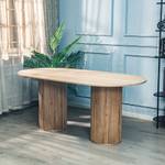 Table à manger PIREUS Marron - Bois massif - 180 x 75 x 90 cm