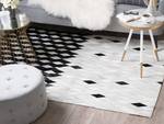 Tapis patchwork MALDAN Beige - Noir - Crème - Blanc - 200 x 140 x 140 cm