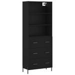 Highboard DE7935 Schwarz - Holzwerkstoff - 34 x 180 x 70 cm