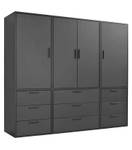 Kleiderschrank Der Grenzenlose I Anthrazit - Breite: 210 cm