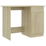 Schreibtisch Braun - Holzwerkstoff - Massivholz - 100 x 76 x 100 cm