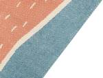 Tapis enfant ISAK Noir - Bleu - Orange - Rose foncé - Fibres naturelles - 80 x 1 x 150 cm